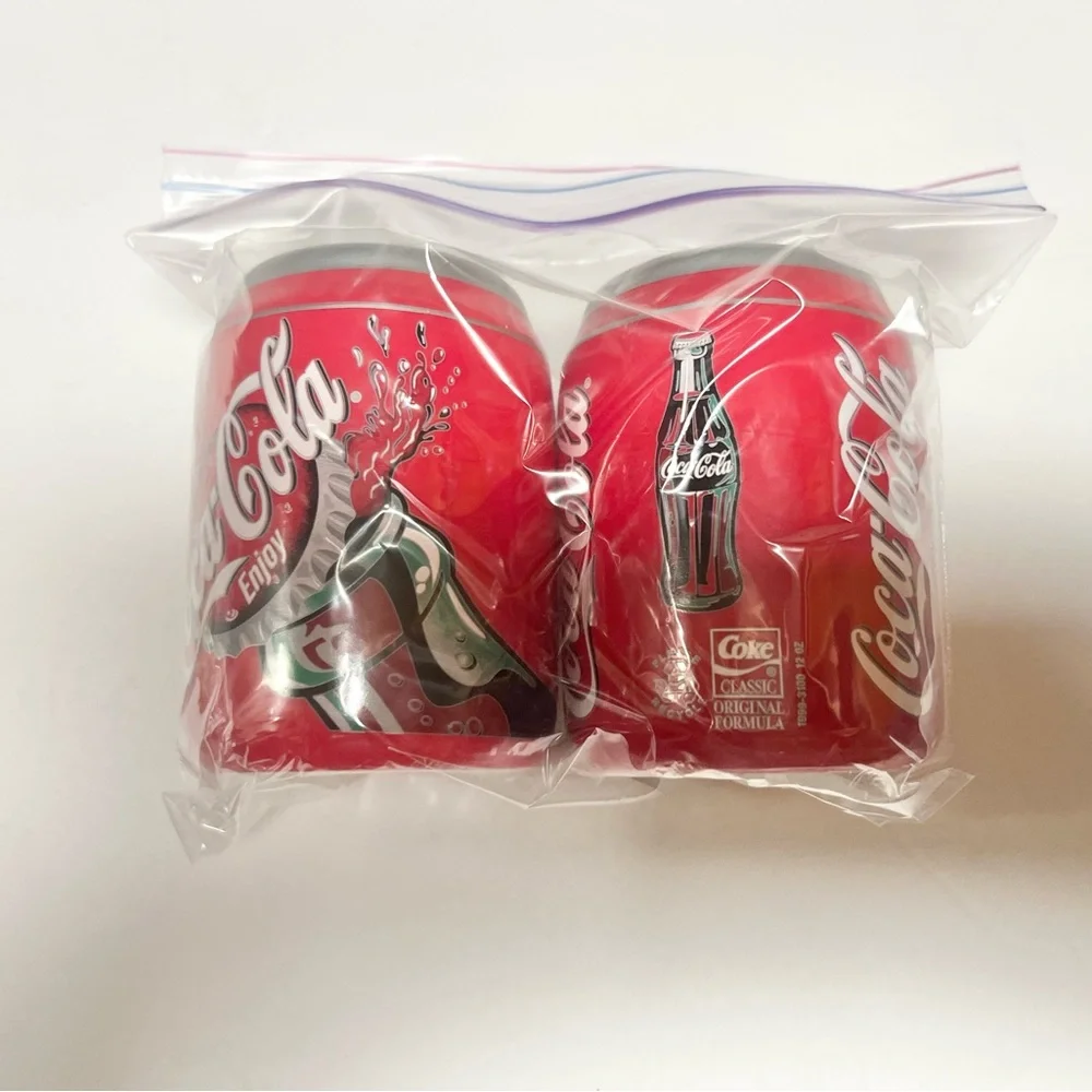 Vintage Coca-cola salt and pepper shaker cans